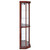 Appledale - 6-Shelf Corner Curio Display Cabinet - Medium Brown
