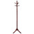 Riona - 6 Hook Freestanding Wood Coat Rack Hat Hanger - Merlot