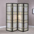 Catabella - 4-Panel Room Divider Folding Shoji Screen Floral - Black