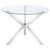 Vance - Round Glass Top Asterisk Dining Table - Chrome