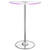 Thea - Round Glass Top LED Bistro Bar Table - Chrome