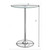 Thea - Round Glass Top LED Bistro Bar Table - Chrome