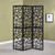 Nailan - 3-Panel Room Divider Folding Screen Open Mosaic - Black