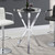 Denali - Round Glass Top Bistro Bar Table - Chrome