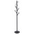 Clover - 18 Hook Freestanding Metal Coat Rack Hat Hanger - Black