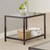 Trini - 1-Shelf Glass Top Side End Table - Black Nickel