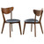 Jedda - Wood Dining Side Chair (Set of 2) - Dark Walnut And Black