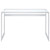 Hartford - Glass Top Writing Desk - Chrome