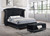 Barzini - Velvet Upholstered Tufted Storage Bench - Black