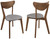 Alfredo - Dining Side Chair (Set of 2) - Gray And Natural Walnut