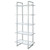 Hartford - 5-Shelf Glass Bookshelf - Chrome