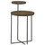 Yael - Round Mango Wood Accent Side Table - Natural And Gunmetal