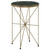 Eliska - Round Green Marble Top Accent Side Table - Antique Gold