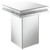 Elora - Square Mirrored Accent Side Table - Silver