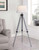 Dayton - Empire Shade Metal Tripod Floor Lamp - Gray