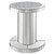 Dorielle - Round Mirrored Acrylic Crystal Side Table - Silver