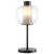 Ingrid - Glass Shade Bedside Table Lamp - Black