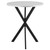 Kenzo - Round Galvanized Steel Bistro Bar Table - Silver