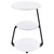 Hilly - 3-Tier Round Accent Side Table - White And Black