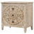 Mariska - 3-Drawer Wood Mandala Cabinet - Distressed White