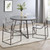 Jillian - Round Mirror Top Dining Table - Black Nickel
