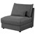 Sasha - Upholstered Armless Chair - Barely Black