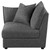 Sasha - Upholstered LAF Chair - Barely Black
