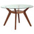 Paxton - Round Glass Top Wood Dining Table - Nutmeg