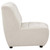 Charlotte - Upholstered Curved Armless Chair - Ivory