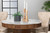 Ortega - Round Marble Top Wood Dining Table - Natural