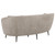 Ellorie - Upholstered Channel Back Curved Loveseat - Beige