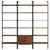 Owens - 3 Piece Wall Mounted Bookshelf Set - Walnut