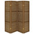 Browning - 4-Panel Bamboo Room Divider Folding Screen - Walnut
