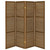 Browning - 4-Panel Bamboo Room Divider Folding Screen - Walnut