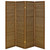 Browning - 4-Panel Bamboo Room Divider Folding Screen - Walnut