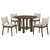Ottowa - 5 Piece Round Wood Dining Room Table Set - Brown