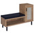 Teller - 1-Door Entryway Shoe Storage Bench - Natural Oak