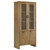 Adina - Tall Display Cabinet - Distressed Light Brown