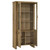 Adina - Tall Display Cabinet - Distressed Light Brown