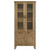 Adina - Tall Display Cabinet - Distressed Light Brown