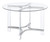 Keeling - 5 Piece Round Glass Top Acrylic Dining Set - Chrome