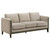 Islington - Fabric Upholstered Panel Arm Sofa - Taupe