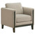 Islington - Fabric Upholstered Panel Arm Accent Chair - Taupe