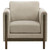 Islington - Fabric Upholstered Panel Arm Accent Chair - Taupe