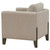 Islington - Fabric Upholstered Panel Arm Accent Chair - Taupe