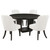 Leandro - 5 Piece Round Dining Table Set - Cream / Burnished Black
