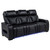 Zuma - Faux Leather Dual Power Reclining LED Sofa - Black
