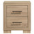 Arielle - 2-Drawer Bedroom Nightstand With Casters - Light Oak