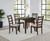 Barton - 5 Piece Round Wood Dining Table Set - Dark Brown