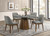 Franklin - 5 Piece Round Dining Table Set - Gray And Dark Oak